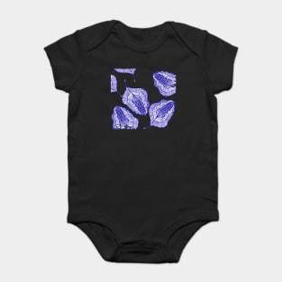 deco pen and ink falling leaves doodle pattern Baby Bodysuit